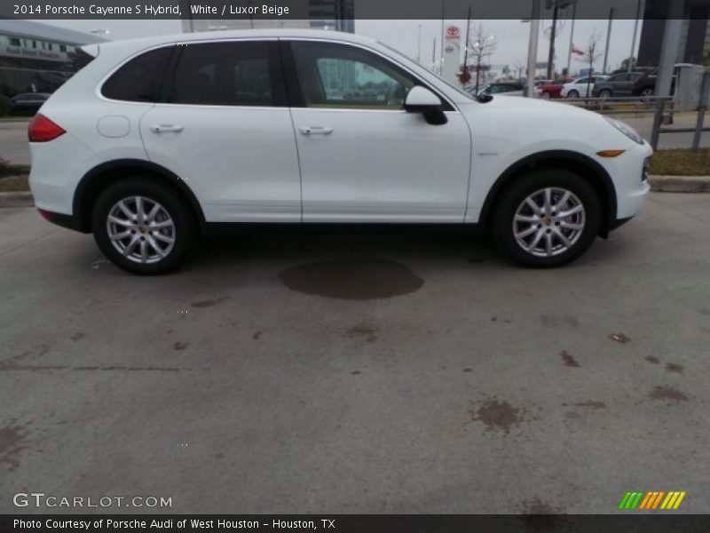 White / Luxor Beige 2014 Porsche Cayenne S Hybrid