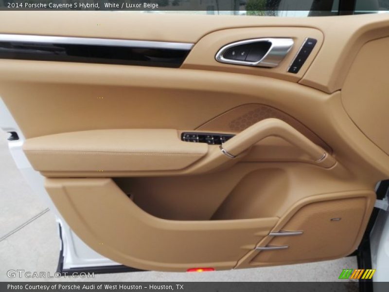 White / Luxor Beige 2014 Porsche Cayenne S Hybrid