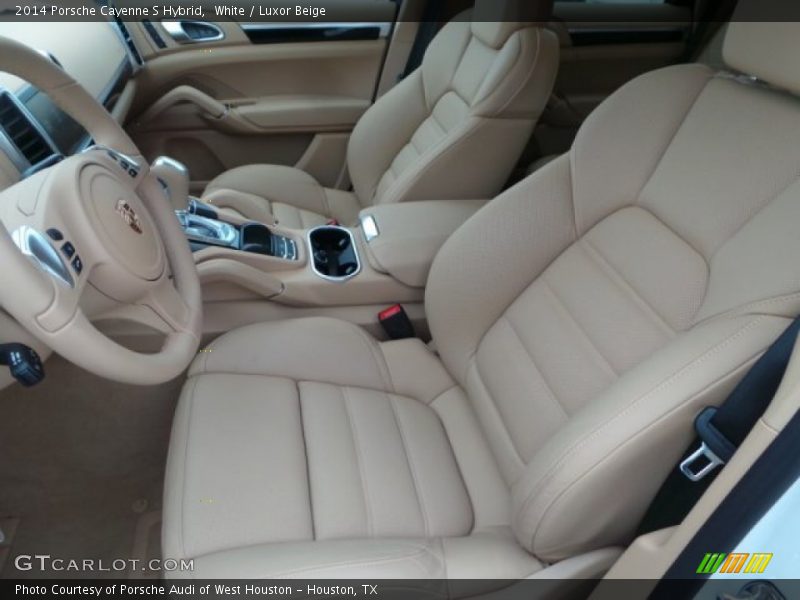 White / Luxor Beige 2014 Porsche Cayenne S Hybrid
