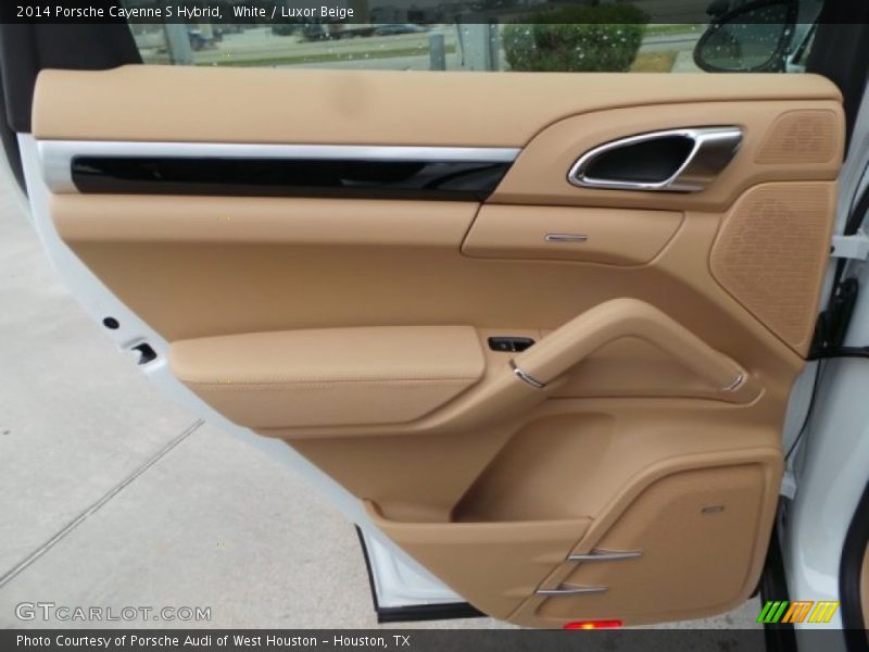 White / Luxor Beige 2014 Porsche Cayenne S Hybrid
