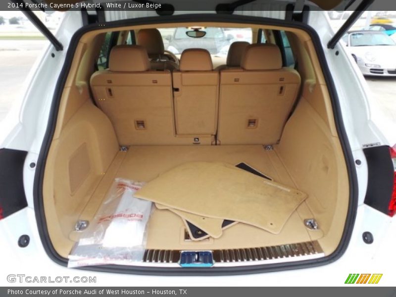 White / Luxor Beige 2014 Porsche Cayenne S Hybrid