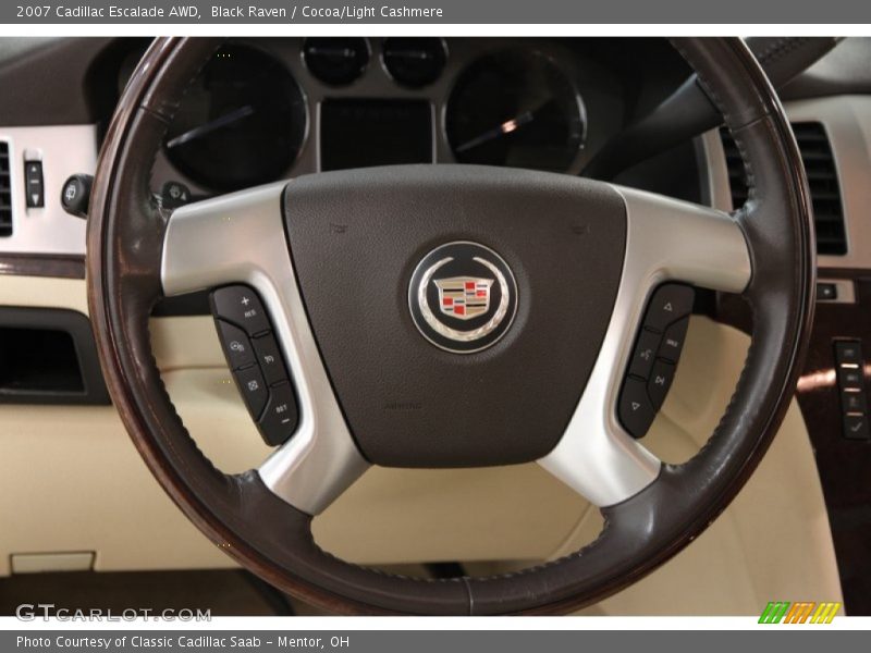 Black Raven / Cocoa/Light Cashmere 2007 Cadillac Escalade AWD