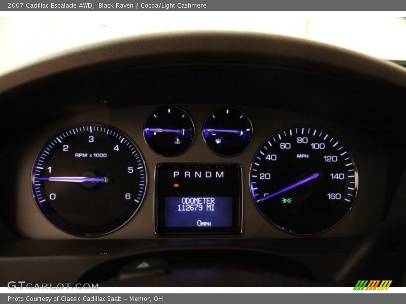 Black Raven / Cocoa/Light Cashmere 2007 Cadillac Escalade AWD