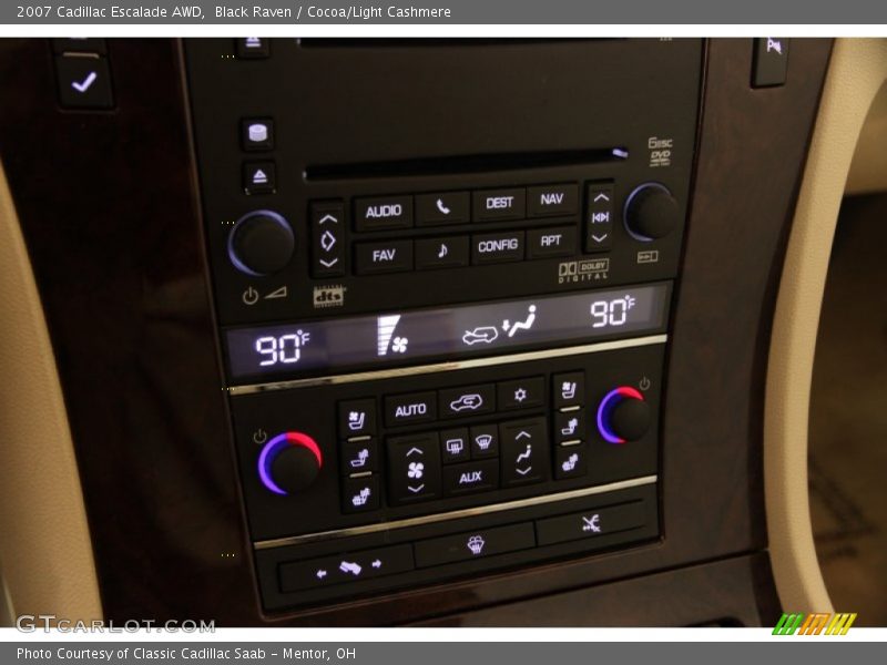 Black Raven / Cocoa/Light Cashmere 2007 Cadillac Escalade AWD