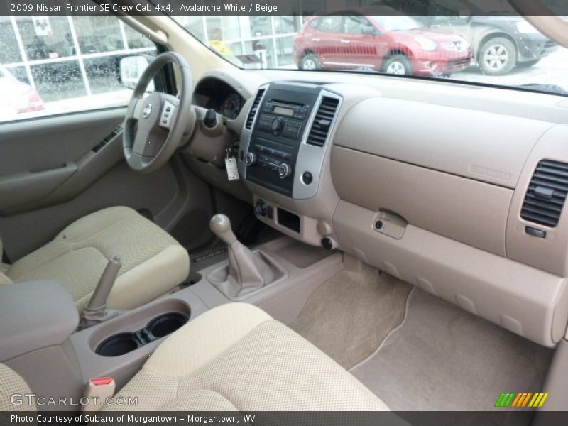 Avalanche White / Beige 2009 Nissan Frontier SE Crew Cab 4x4
