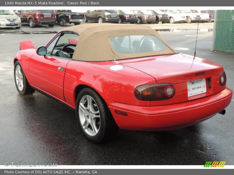 Classic Red / Black 1990 Mazda MX-5 Miata Roadster