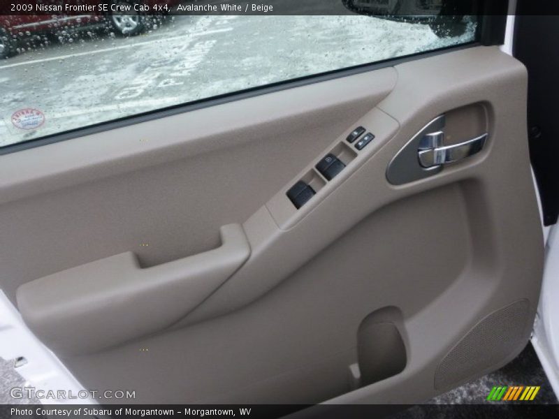 Avalanche White / Beige 2009 Nissan Frontier SE Crew Cab 4x4