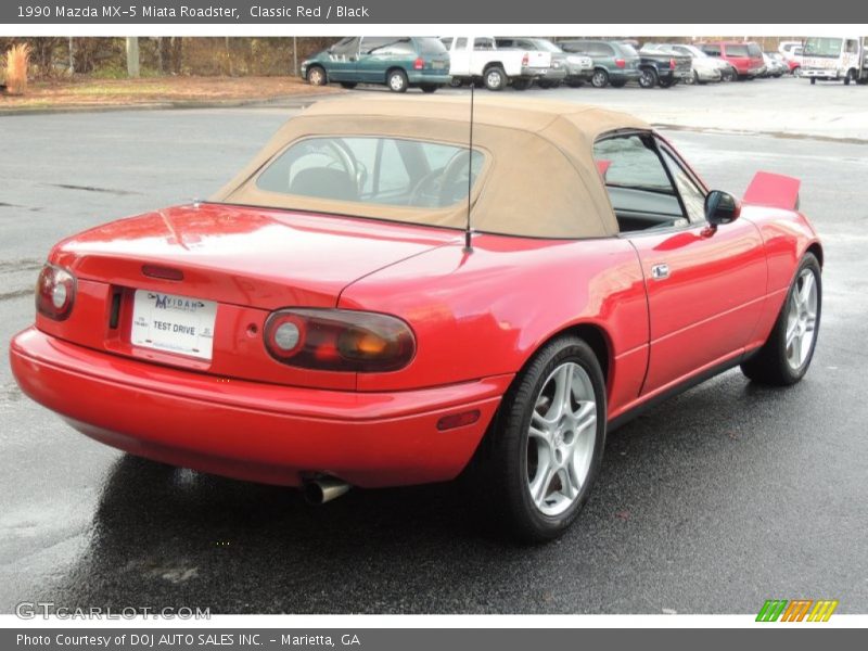 Classic Red / Black 1990 Mazda MX-5 Miata Roadster