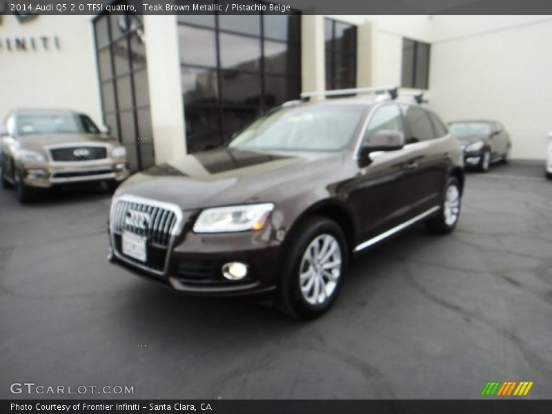 Teak Brown Metallic / Pistachio Beige 2014 Audi Q5 2.0 TFSI quattro