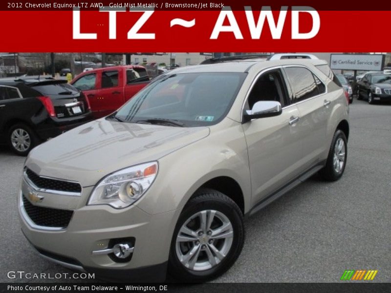 Gold Mist Metallic / Brownstone/Jet Black 2012 Chevrolet Equinox LTZ AWD