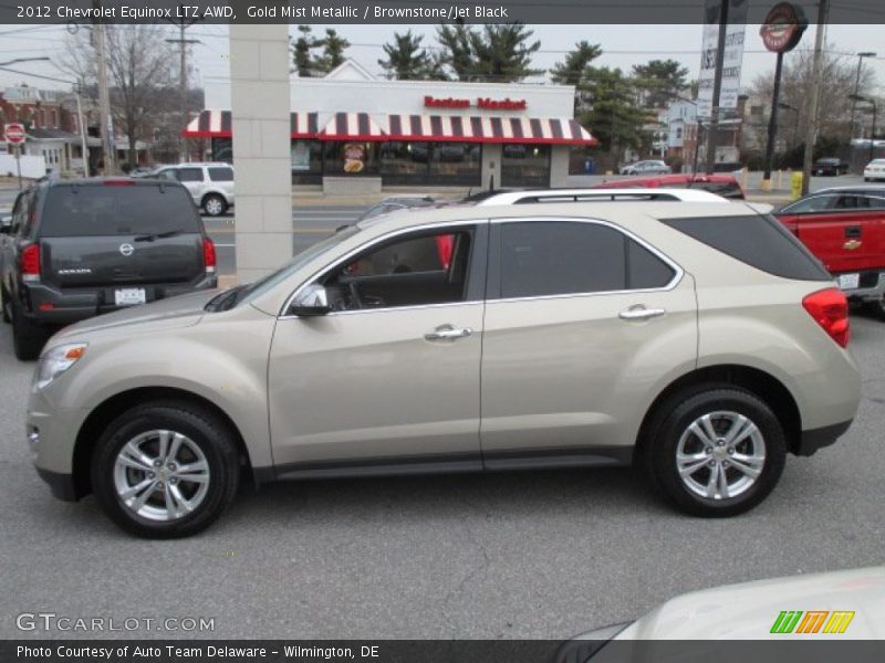 Gold Mist Metallic / Brownstone/Jet Black 2012 Chevrolet Equinox LTZ AWD