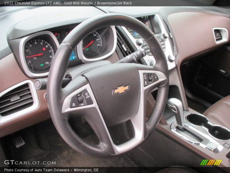 Gold Mist Metallic / Brownstone/Jet Black 2012 Chevrolet Equinox LTZ AWD
