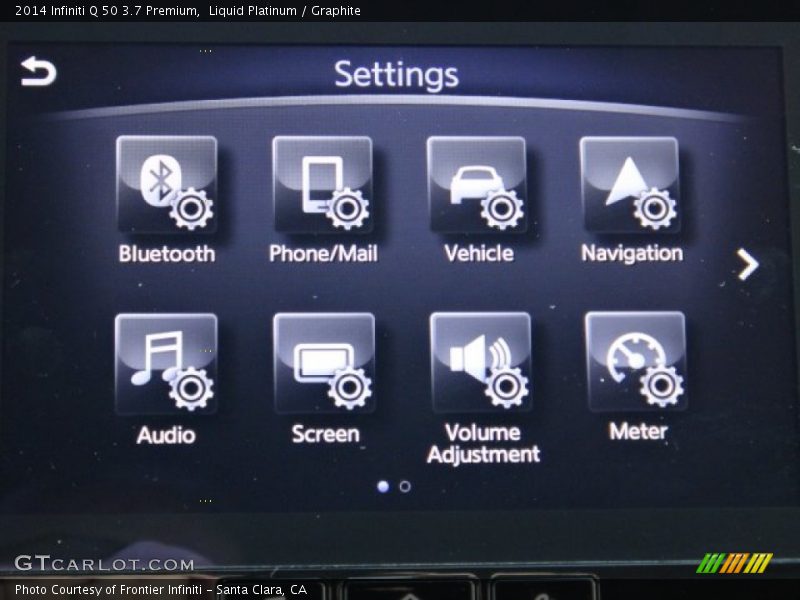 Liquid Platinum / Graphite 2014 Infiniti Q 50 3.7 Premium
