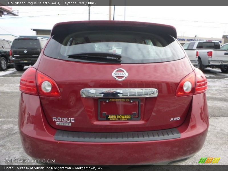 Cayenne Red / Black 2015 Nissan Rogue Select S AWD