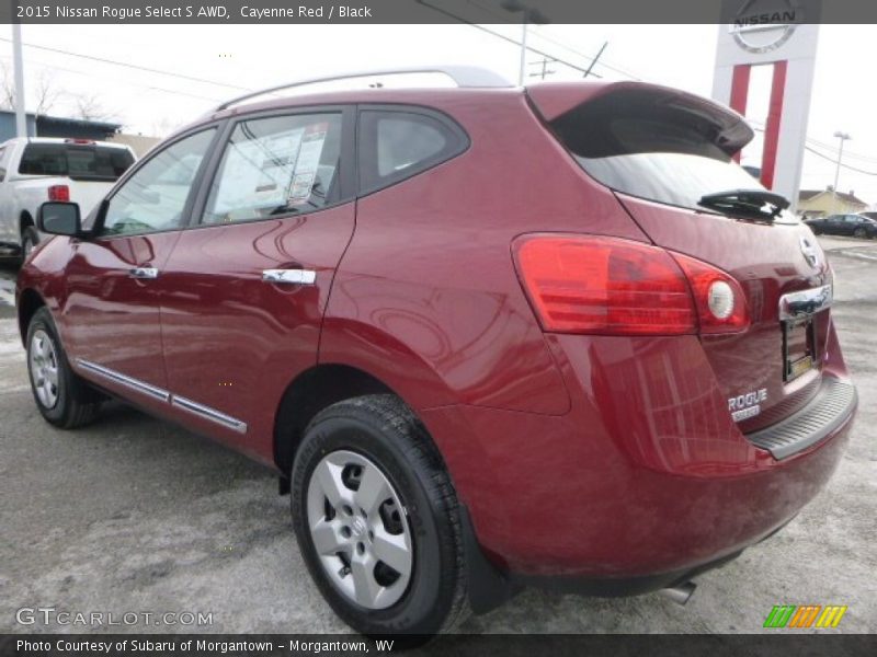 Cayenne Red / Black 2015 Nissan Rogue Select S AWD