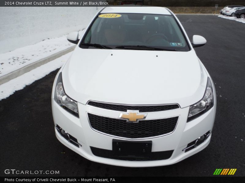 Summit White / Jet Black/Brick 2014 Chevrolet Cruze LTZ