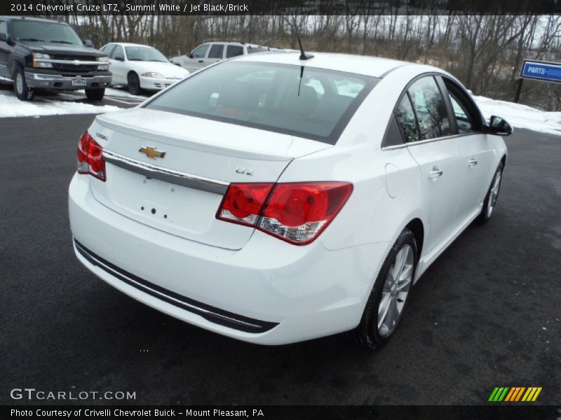 Summit White / Jet Black/Brick 2014 Chevrolet Cruze LTZ