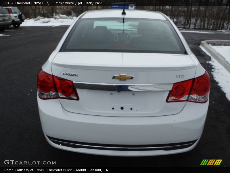 Summit White / Jet Black/Brick 2014 Chevrolet Cruze LTZ