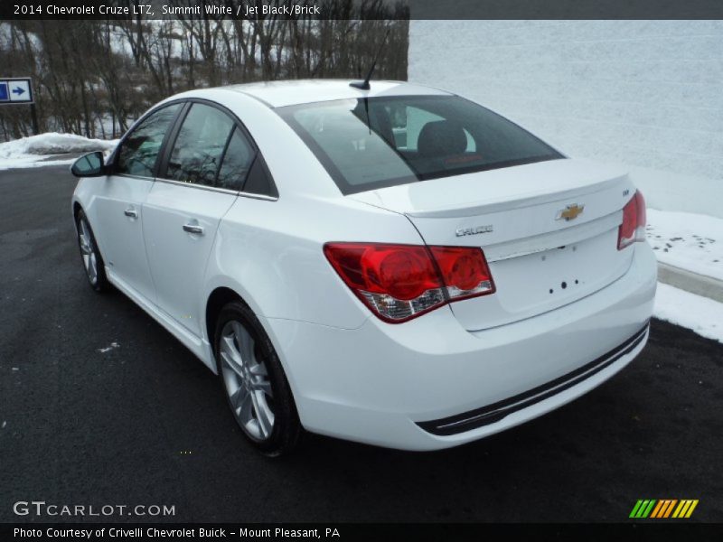 Summit White / Jet Black/Brick 2014 Chevrolet Cruze LTZ