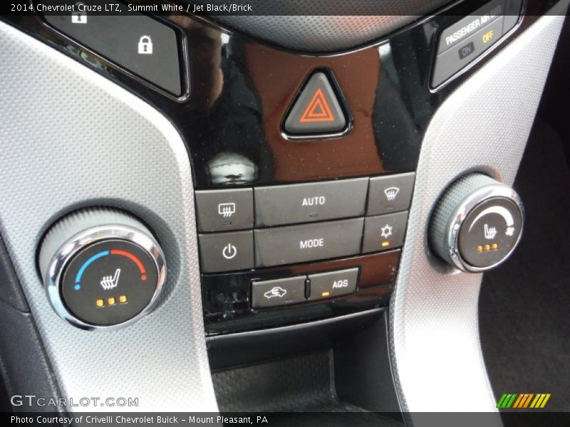 Summit White / Jet Black/Brick 2014 Chevrolet Cruze LTZ