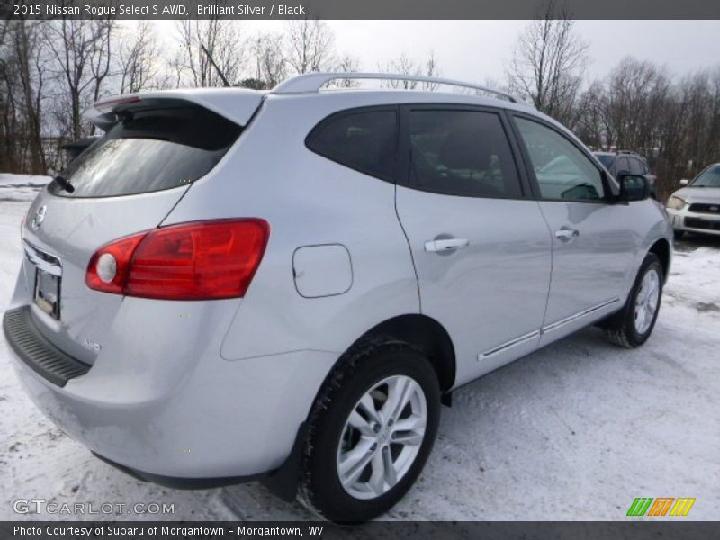 Brilliant Silver / Black 2015 Nissan Rogue Select S AWD