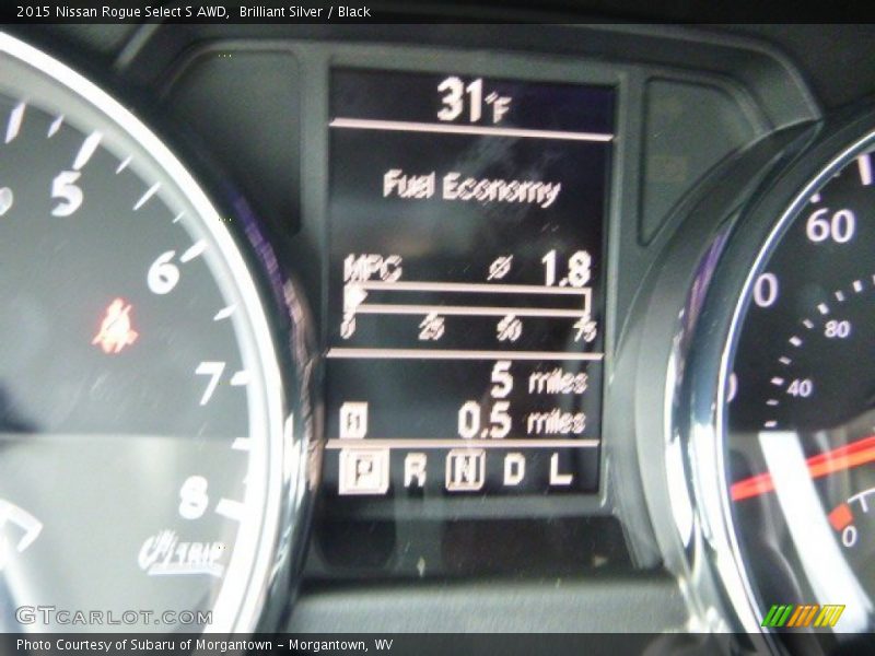 Brilliant Silver / Black 2015 Nissan Rogue Select S AWD