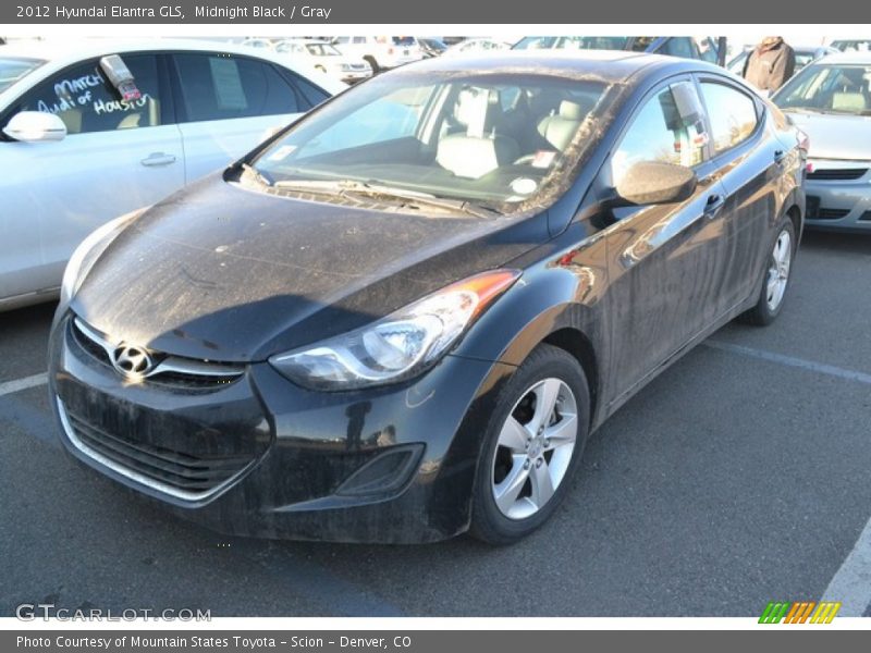 Midnight Black / Gray 2012 Hyundai Elantra GLS