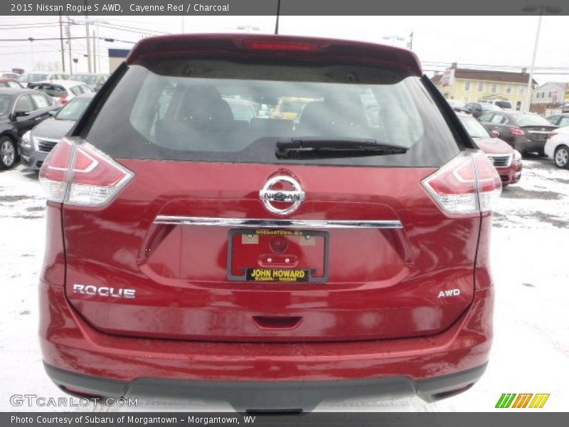 Cayenne Red / Charcoal 2015 Nissan Rogue S AWD