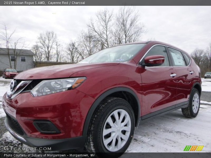 Cayenne Red / Charcoal 2015 Nissan Rogue S AWD