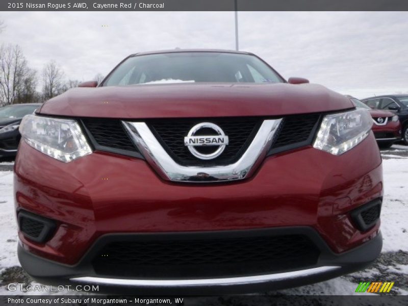 Cayenne Red / Charcoal 2015 Nissan Rogue S AWD