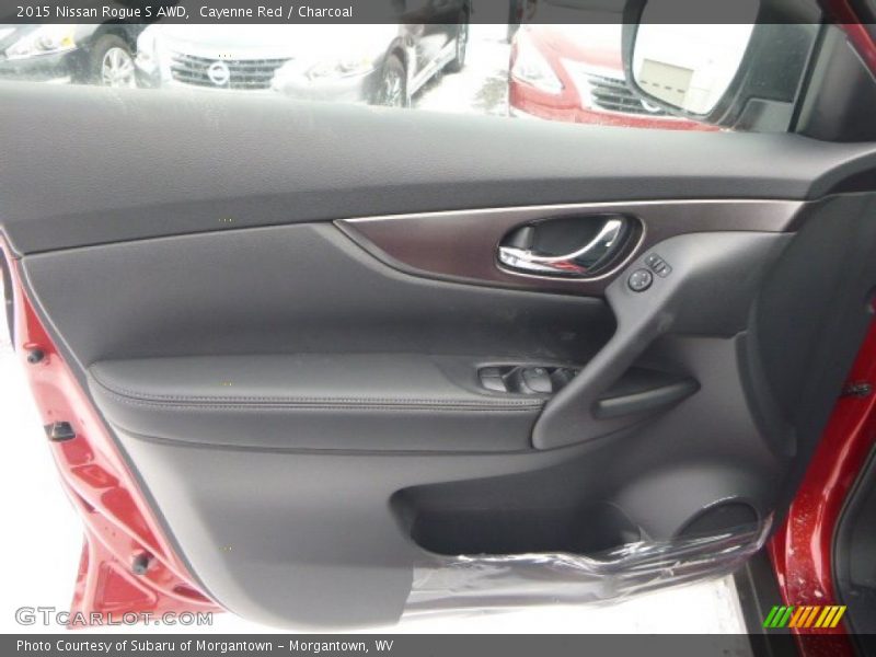 Cayenne Red / Charcoal 2015 Nissan Rogue S AWD