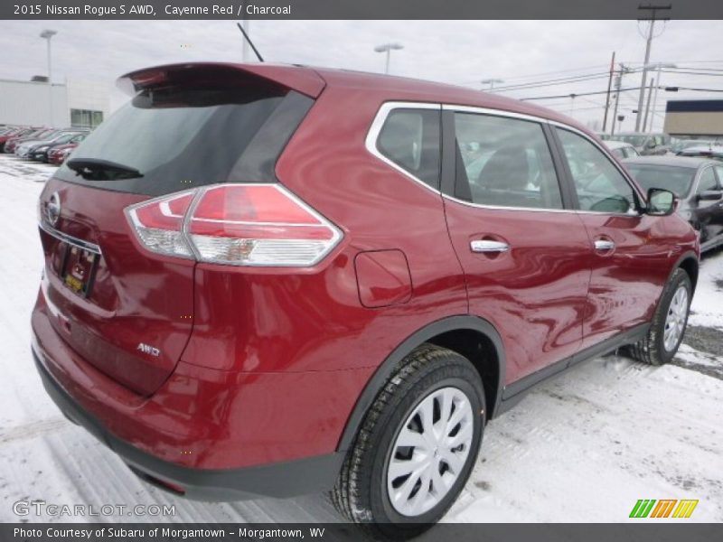 Cayenne Red / Charcoal 2015 Nissan Rogue S AWD