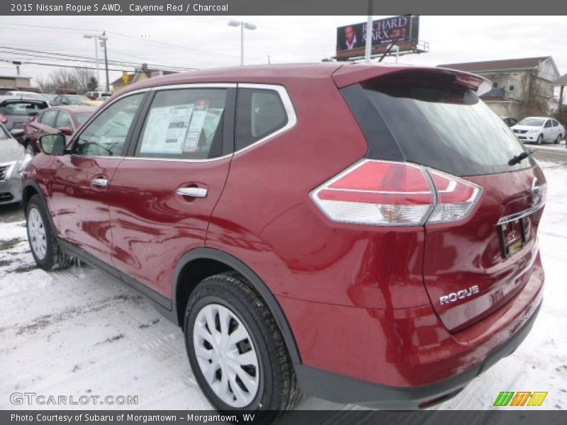 Cayenne Red / Charcoal 2015 Nissan Rogue S AWD