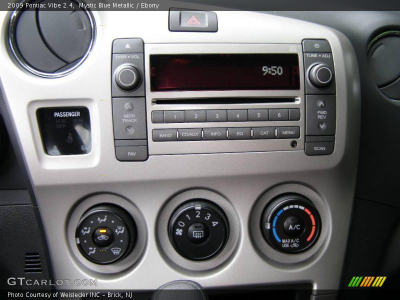 Mystic Blue Metallic / Ebony 2009 Pontiac Vibe 2.4