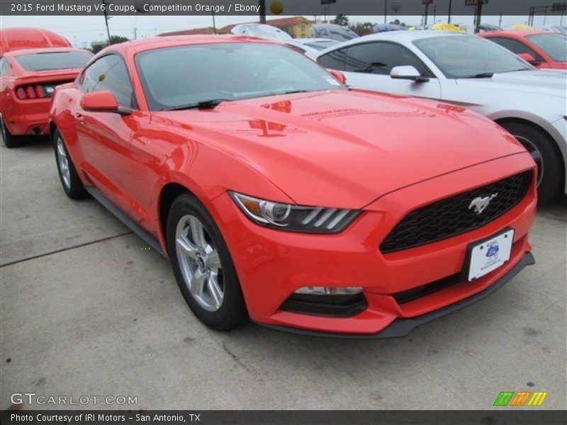 Competition Orange / Ebony 2015 Ford Mustang V6 Coupe