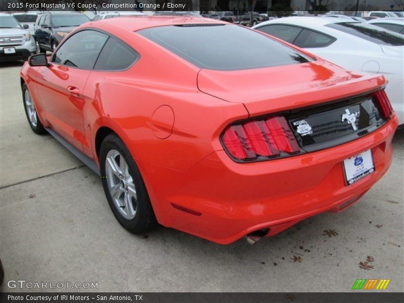 Competition Orange / Ebony 2015 Ford Mustang V6 Coupe