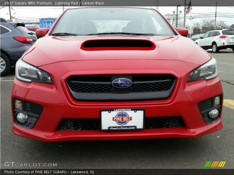 Lightning Red / Carbon Black 2015 Subaru WRX Premium