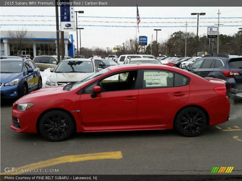 Lightning Red / Carbon Black 2015 Subaru WRX Premium