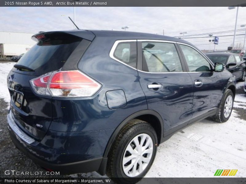 Arctic Blue Metallic / Almond 2015 Nissan Rogue S AWD