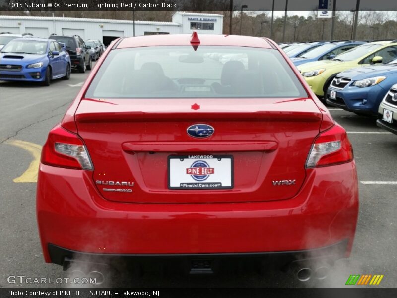 Lightning Red / Carbon Black 2015 Subaru WRX Premium