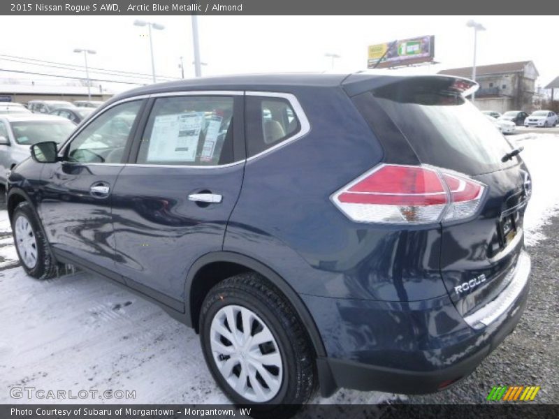 Arctic Blue Metallic / Almond 2015 Nissan Rogue S AWD