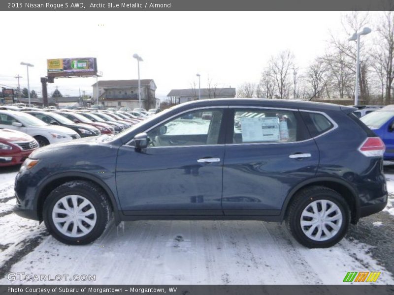 Arctic Blue Metallic / Almond 2015 Nissan Rogue S AWD