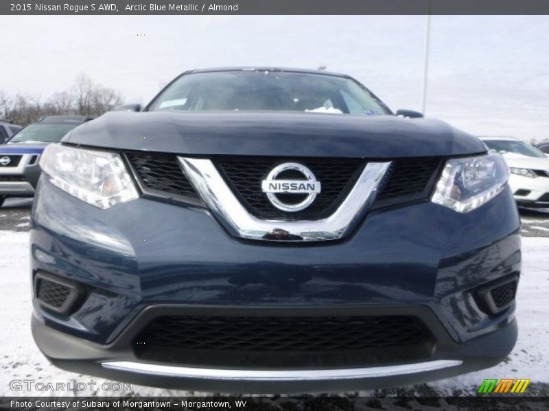 Arctic Blue Metallic / Almond 2015 Nissan Rogue S AWD