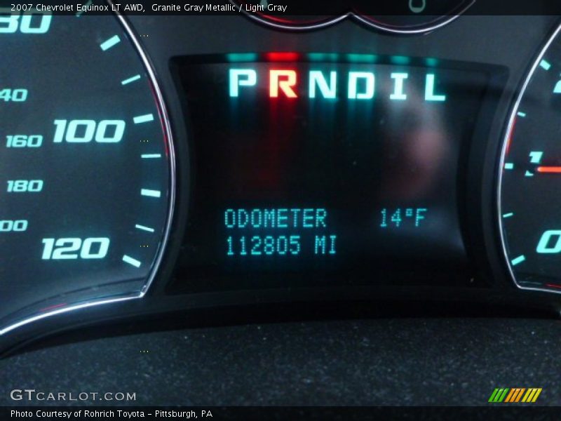 Granite Gray Metallic / Light Gray 2007 Chevrolet Equinox LT AWD