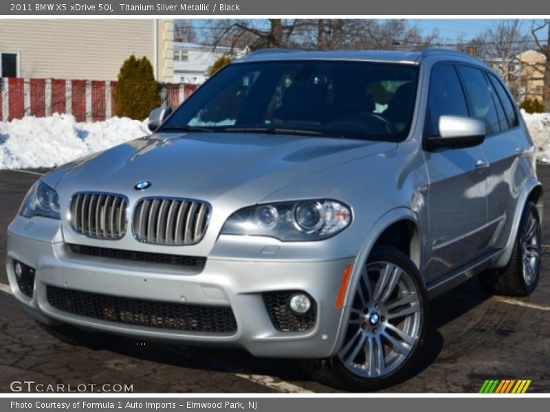 Titanium Silver Metallic / Black 2011 BMW X5 xDrive 50i
