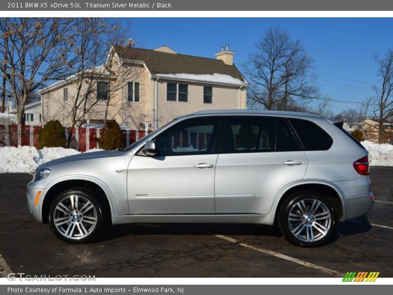 Titanium Silver Metallic / Black 2011 BMW X5 xDrive 50i