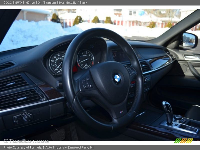 Titanium Silver Metallic / Black 2011 BMW X5 xDrive 50i