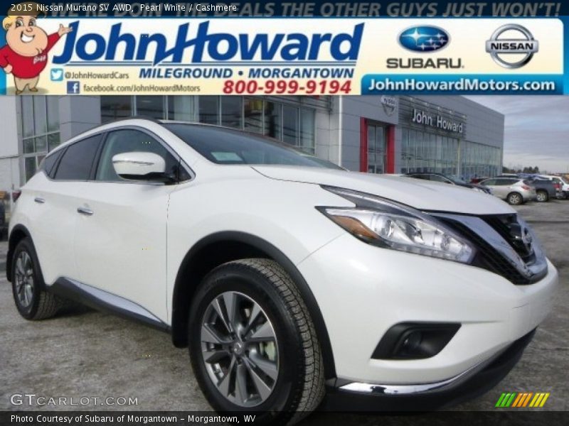 Pearl White / Cashmere 2015 Nissan Murano SV AWD