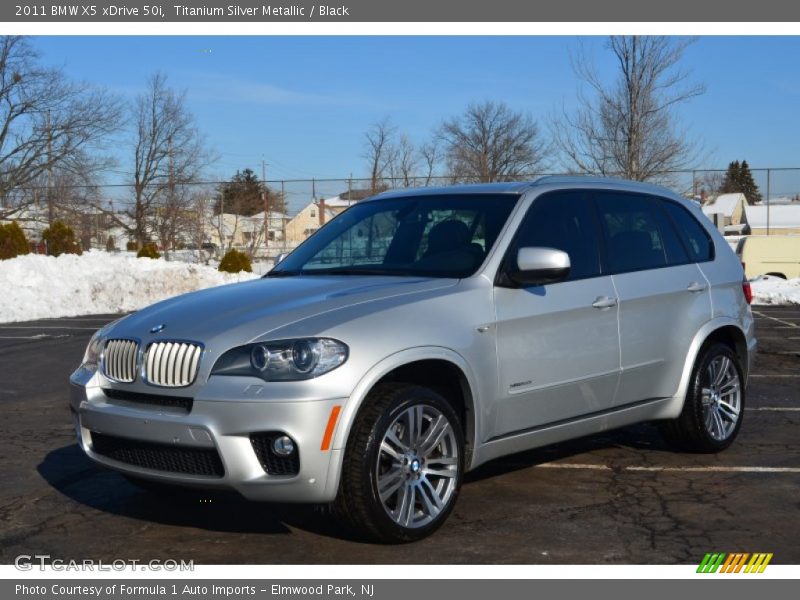 Titanium Silver Metallic / Black 2011 BMW X5 xDrive 50i