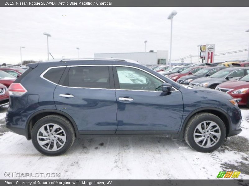 Arctic Blue Metallic / Charcoal 2015 Nissan Rogue SL AWD